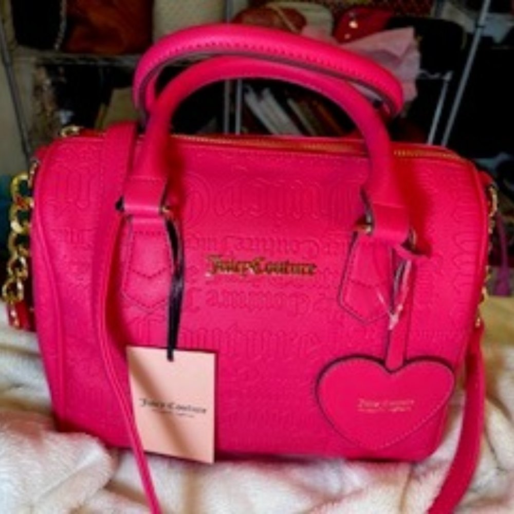 JUICY COUTURE NWT HOT PINK HAND/SHOULDER/CROSSBODY BAG